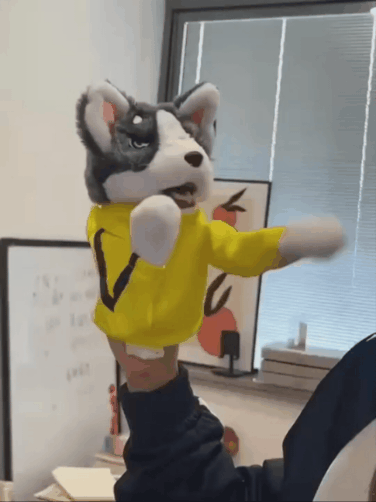 Kung Fu Punching Dog Puppet